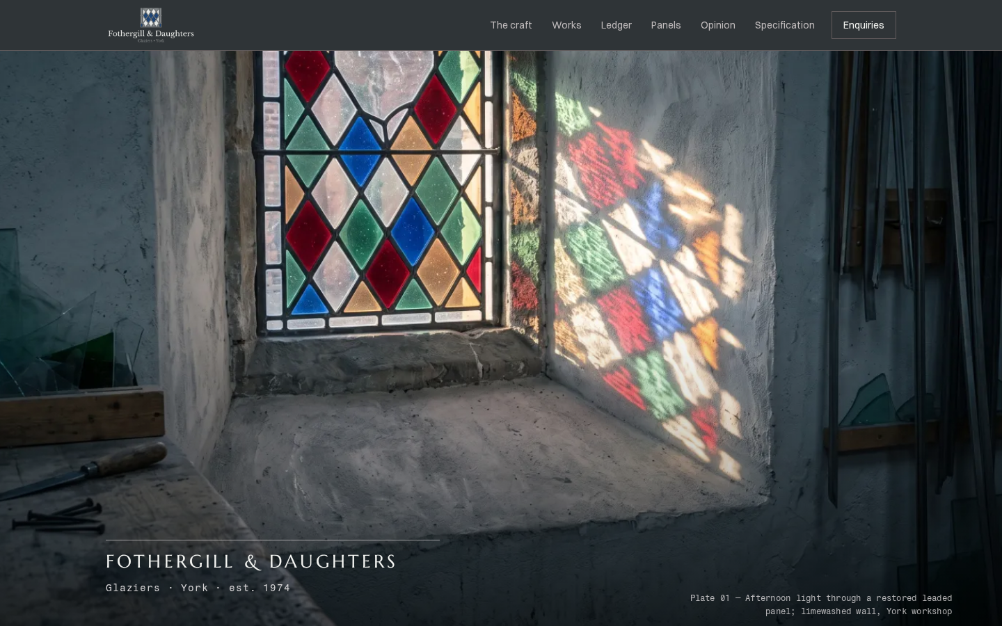 Fothergill & Daughters home page on a desktop screen